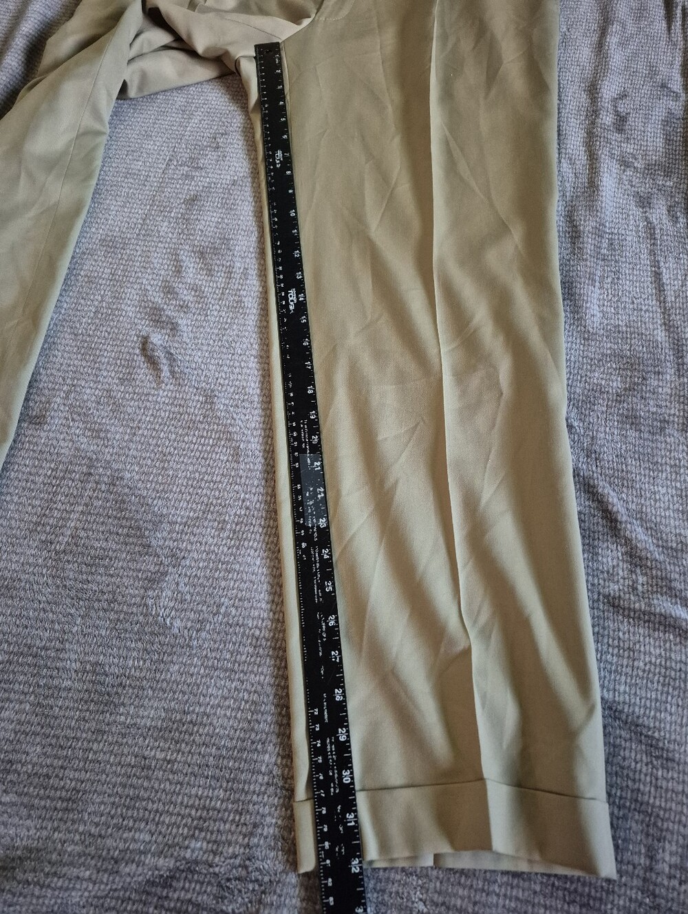 Canali Italian 100% Wool Pleated Front Khaki Dress Pants 40x32 Quiet Luxury - Picture 8 of 8